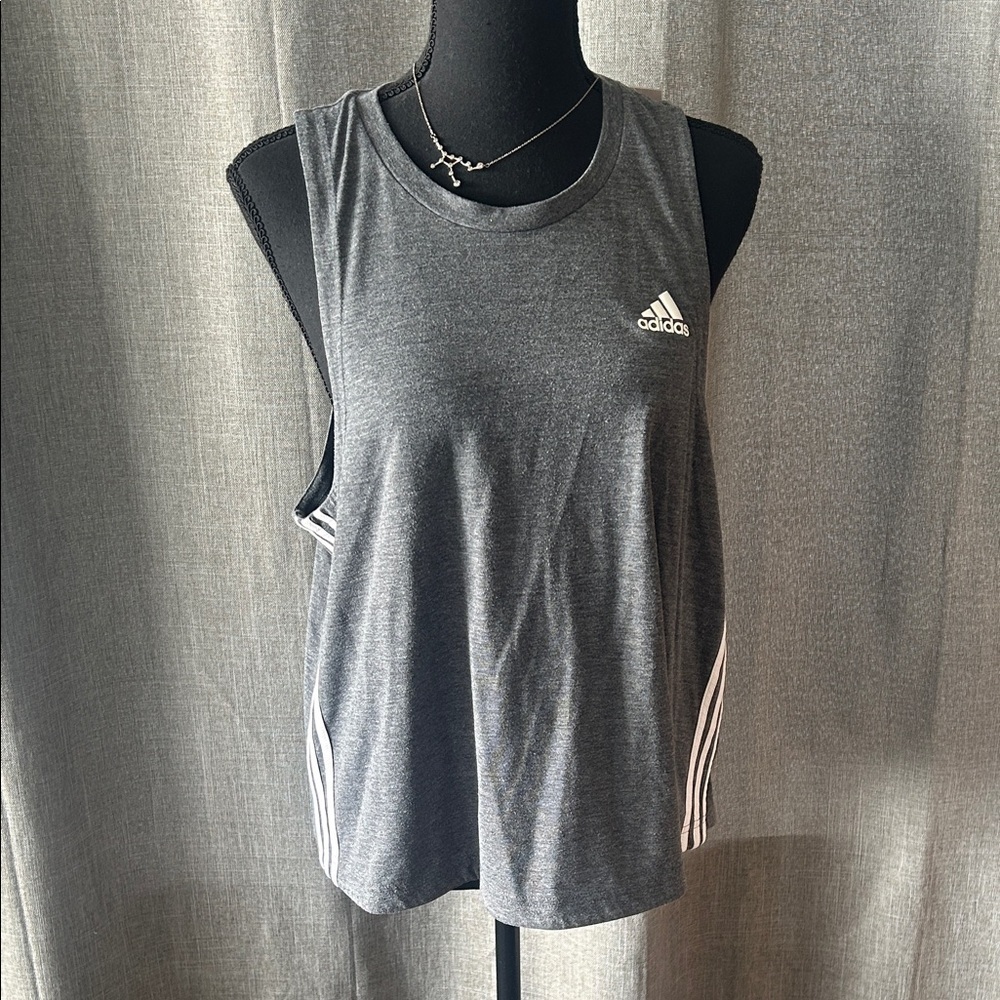 Adidas Women's Gray Muscle Tee